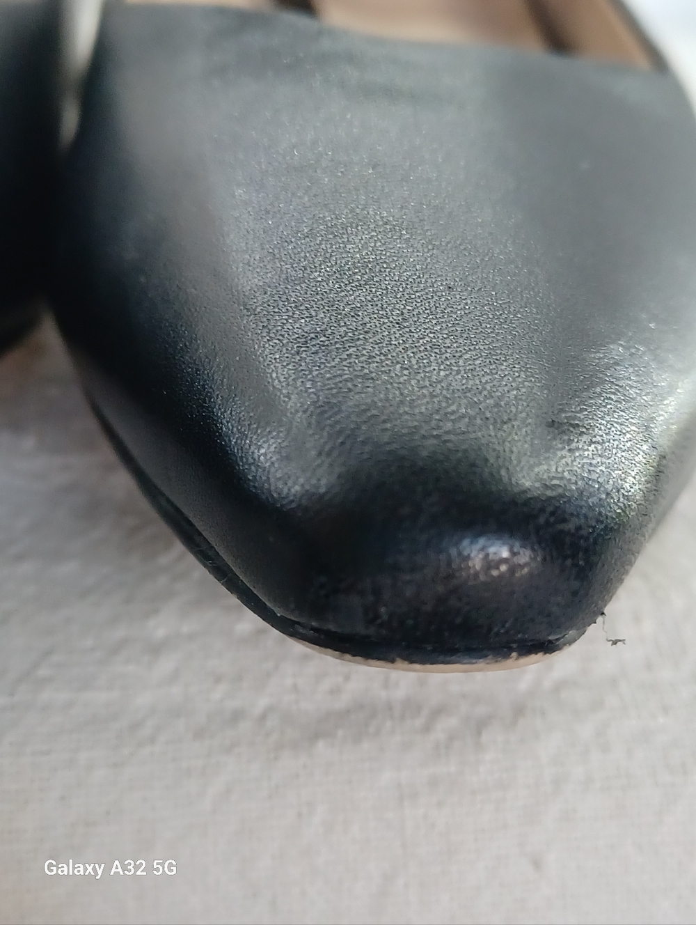 Franco Sarto Black Karlyn Leather Low Block Heel with Ankle Strap Size 7.5m - Picture 3 of 10